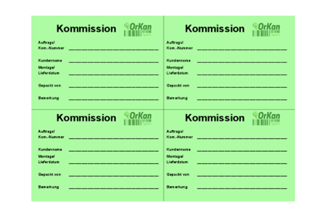 OrKan Kommissionsetiketten groß, grün